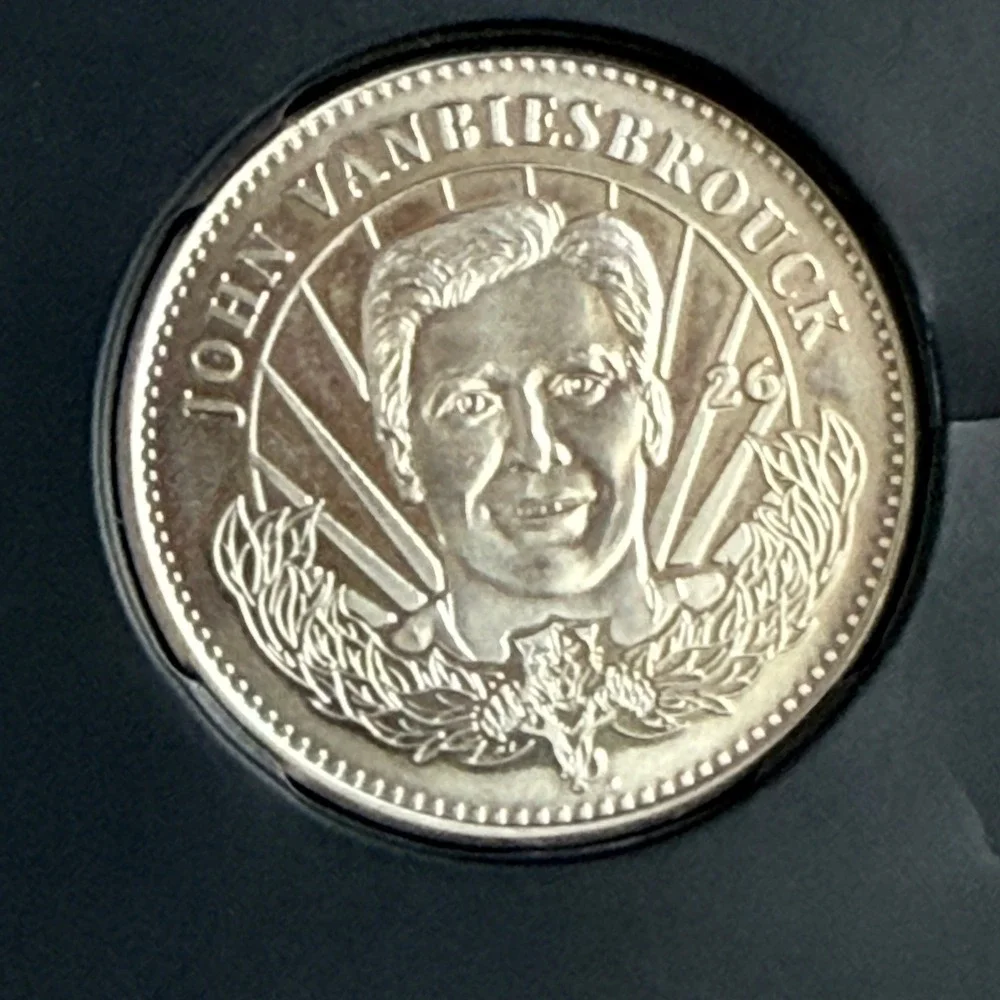 Pinnacle Mint John Vanbiesbrouck Hockey Coin Silver 1996-97 NHL Vintage Florida